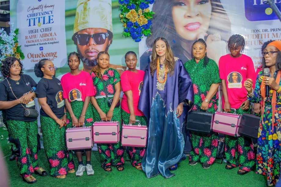 Judith presenting empowerment support to young women